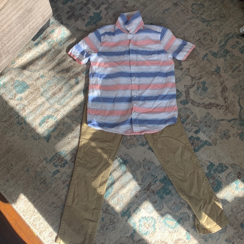 Khaki pants and dress shirt excellent condition!